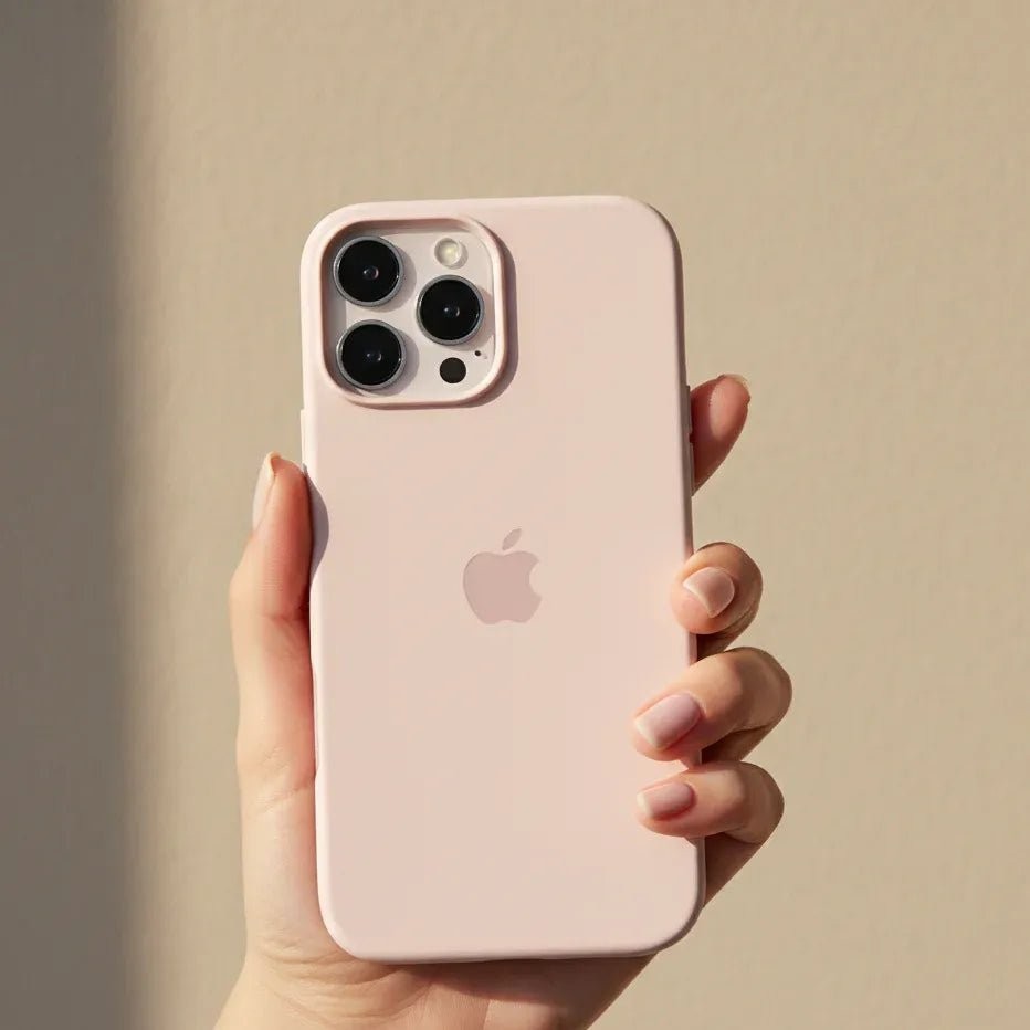 Soft-touch silicone phone case with a built-in magnet ring - product photo 2