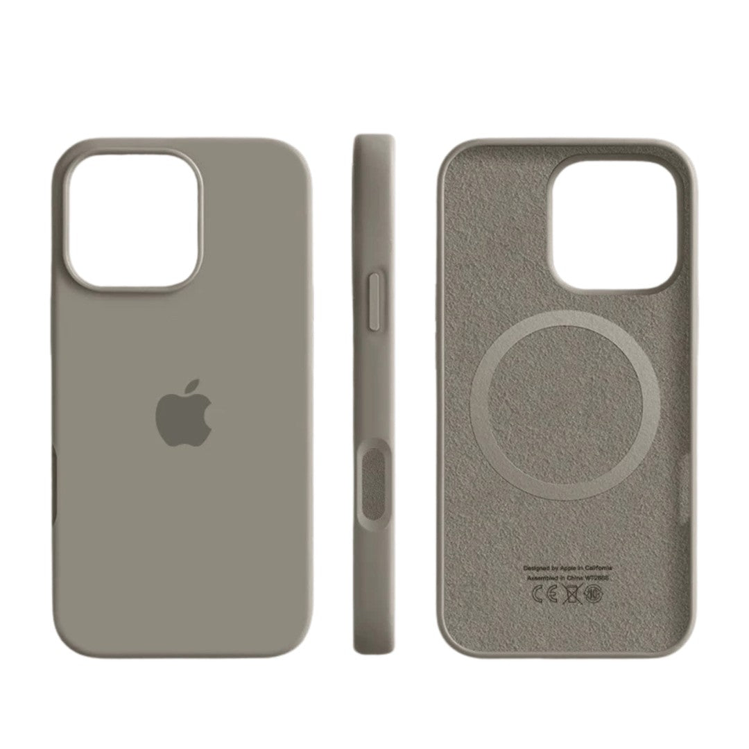 Soft-touch silicone phone case with a built-in magnet ring - product photo 6