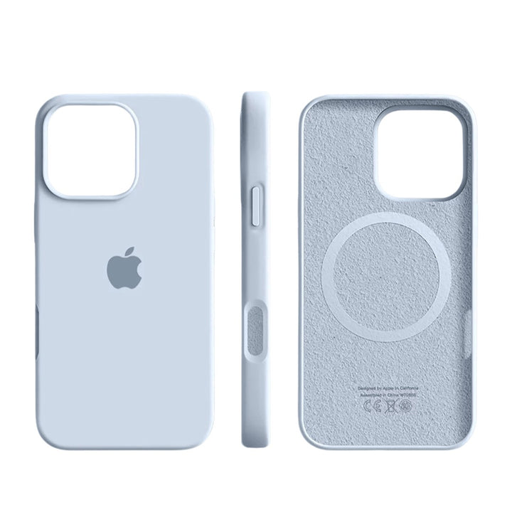 Soft-touch silicone phone case with a built-in magnet ring - product photo 7