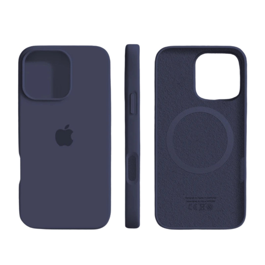 Soft-touch silicone phone case with a built-in magnet ring - product photo 8