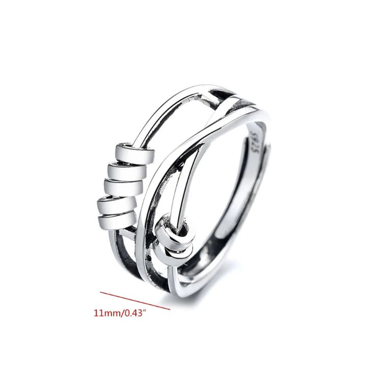Stainless steel spinning fidget ring - product photo 4