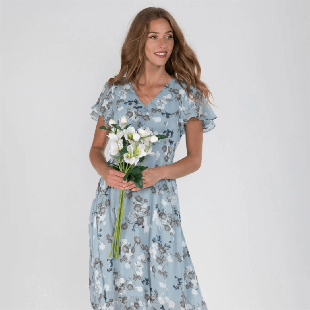 Celeste | Women’s Summer Formal Floral Maxi Wedding Guest Dress