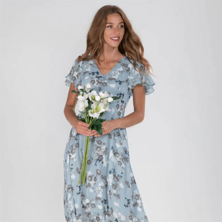 Celeste | Women’s Summer Formal Floral Maxi Wedding Guest Dress