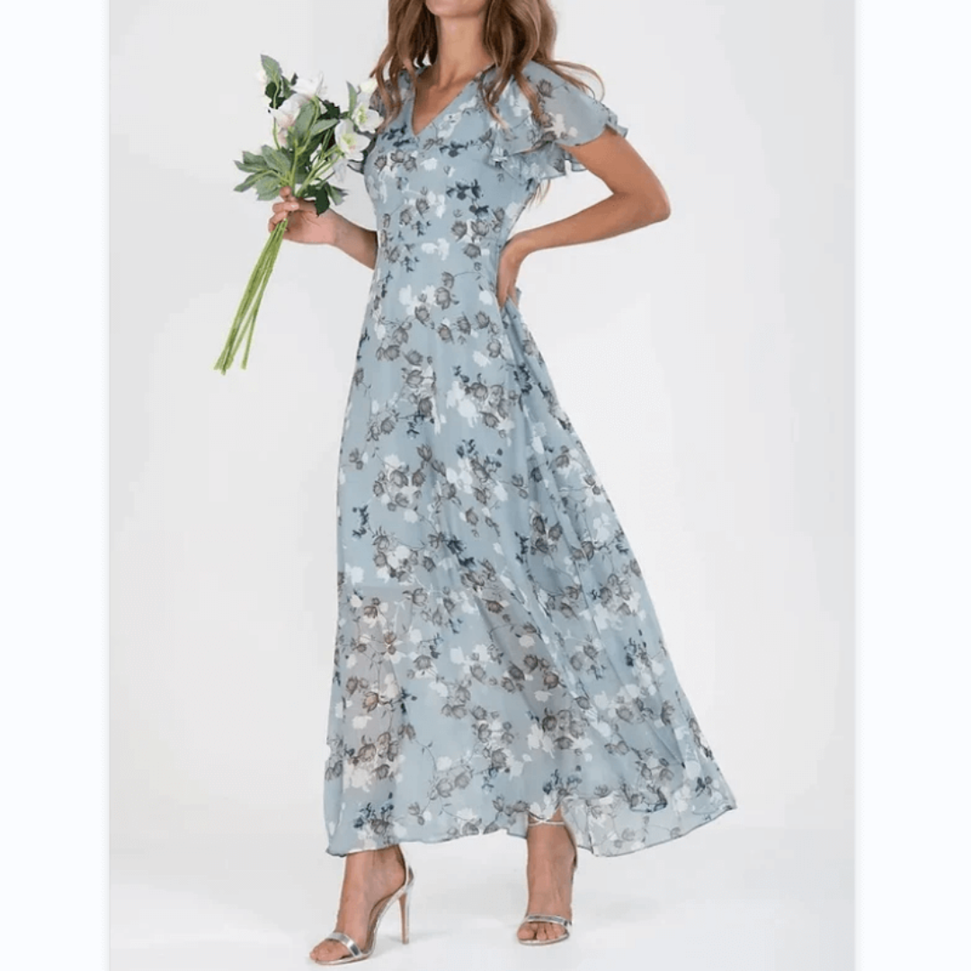Celeste | Women’s Summer Formal Floral Maxi Wedding Guest Dress
