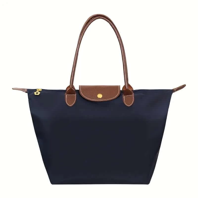 Structured fabric handbag with metal fittings - product photo 10