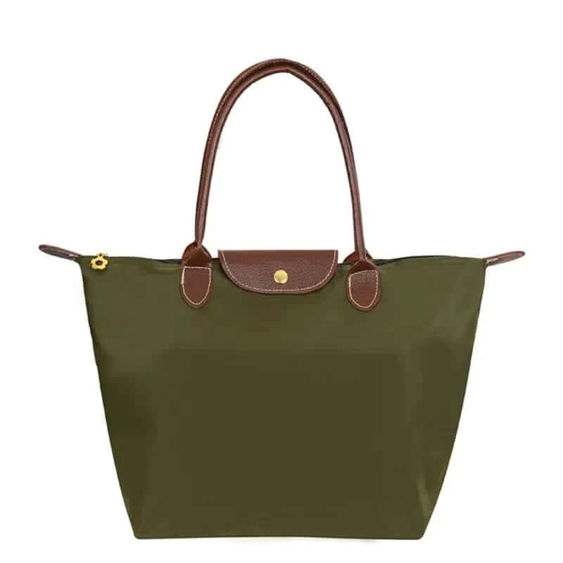 Structured fabric handbag with metal fittings - product photo 7