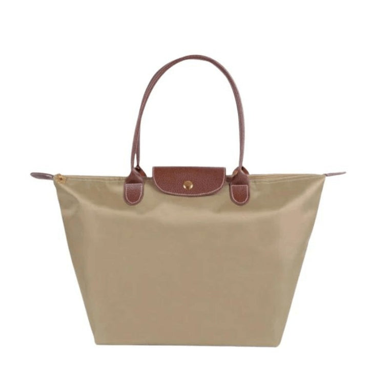 Structured fabric handbag with metal fittings - product photo 8