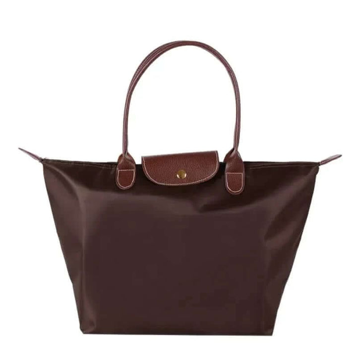 Structured fabric handbag with metal fittings - product photo 9