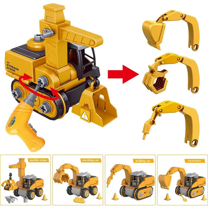 Take-apart construction vehicle with a toy screwdriver - product photo 2