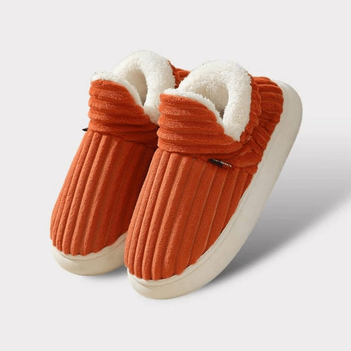 Thermal fleece-lined house slipper with a non-slip rubber sole - product photo 10