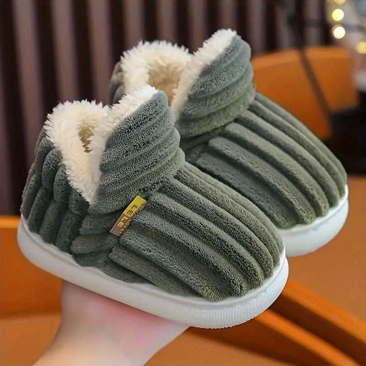 Thermal fleece-lined house slipper with a non-slip rubber sole - product photo 14