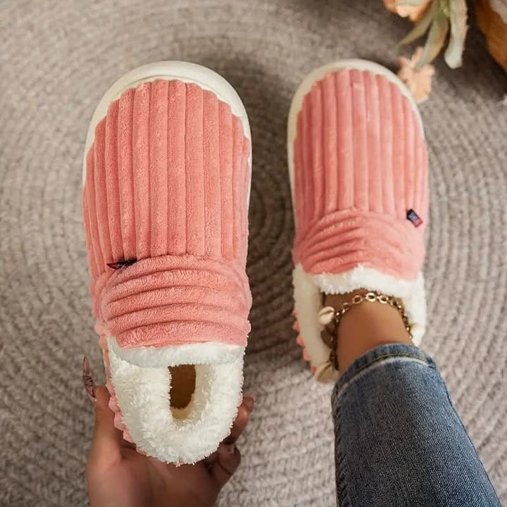 Thermal fleece-lined house slipper with a non-slip rubber sole - product photo 16