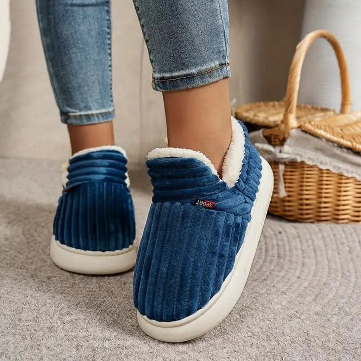 Thermal fleece-lined house slipper with a non-slip rubber sole - product photo 6