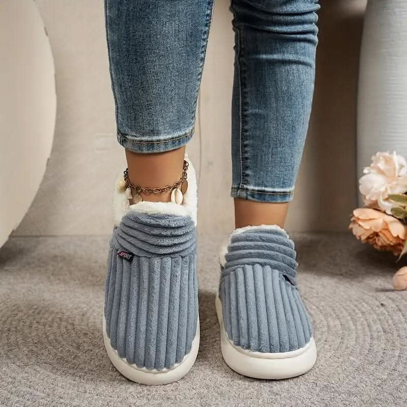 Thermal fleece-lined house slipper with a non-slip rubber sole - product photo 7