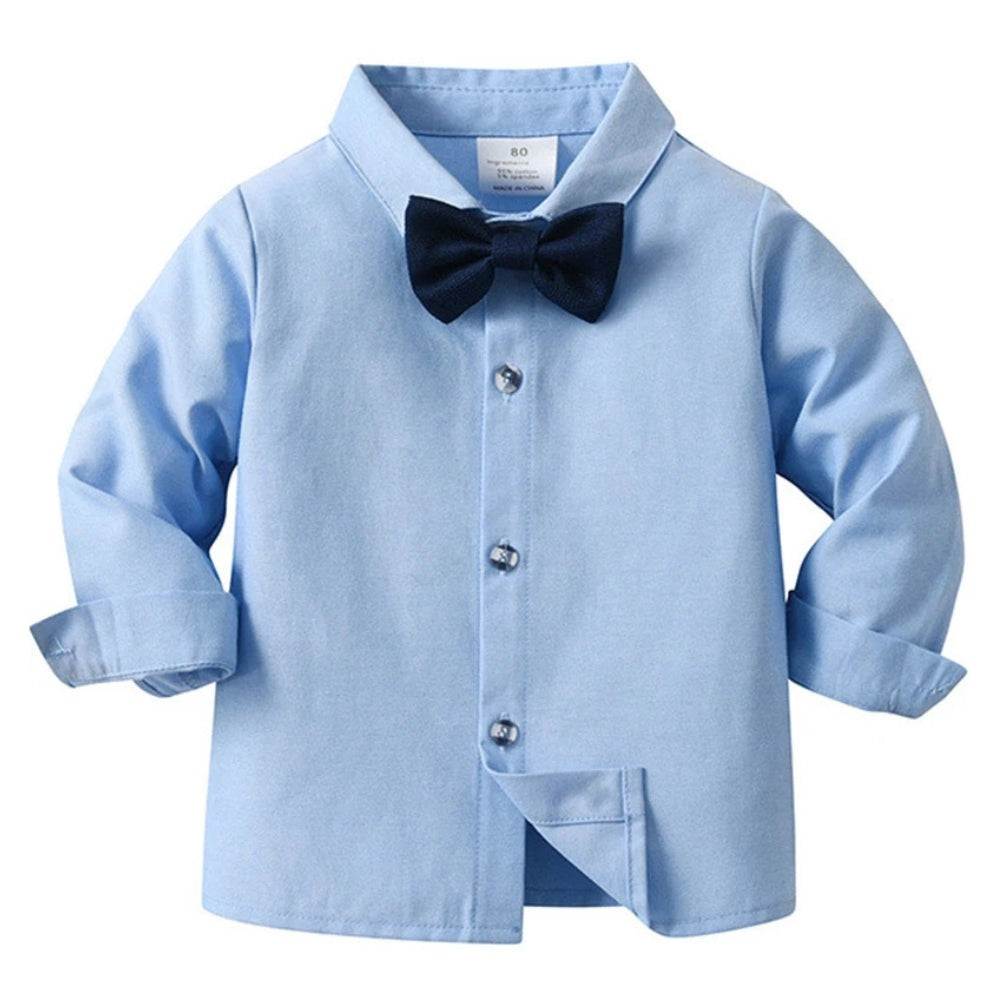 Three-piece boys' suit with a shirt, vest and bow tie - product photo 3