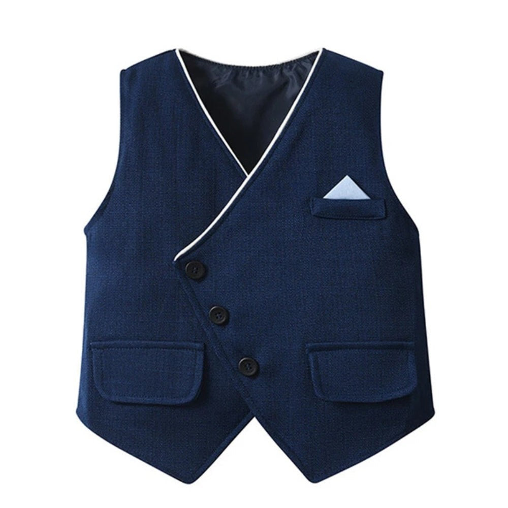 Three-piece boys' suit with a shirt, vest and bow tie - product photo 4