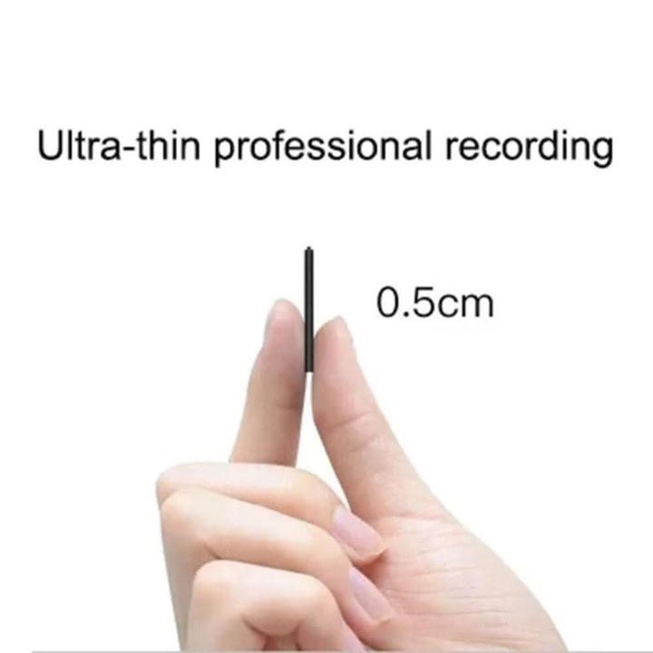 Ultra-light voice-activated audio recorder held in a hand - product photo 3