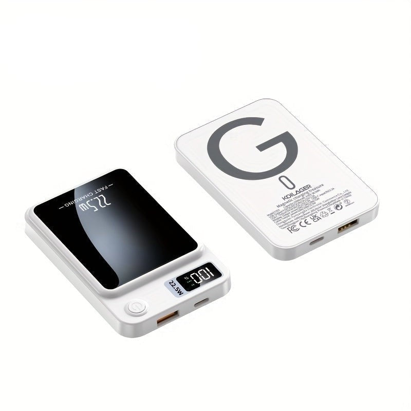 Ultra-slim magnetic wireless power bank on a phone - product photo 7