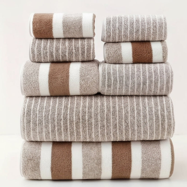 Ultra-soft absorbent bath towels folded - product photo 11