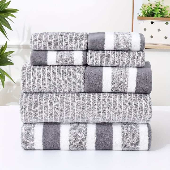 Ultra-soft absorbent bath towels folded - product photo 3