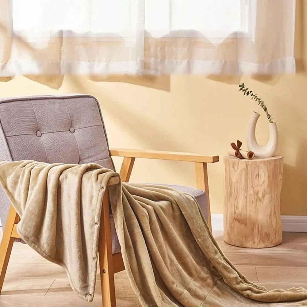 USB heated blanket draped over a lap - product photo 3