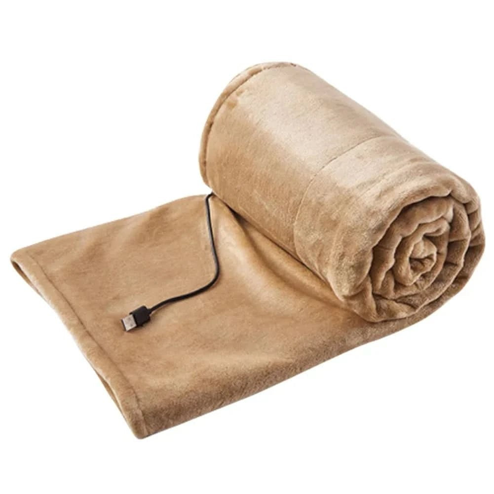 USB heated blanket draped over a lap - product photo 5