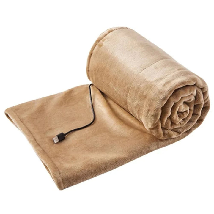 USB heated blanket draped over a lap - product photo 5