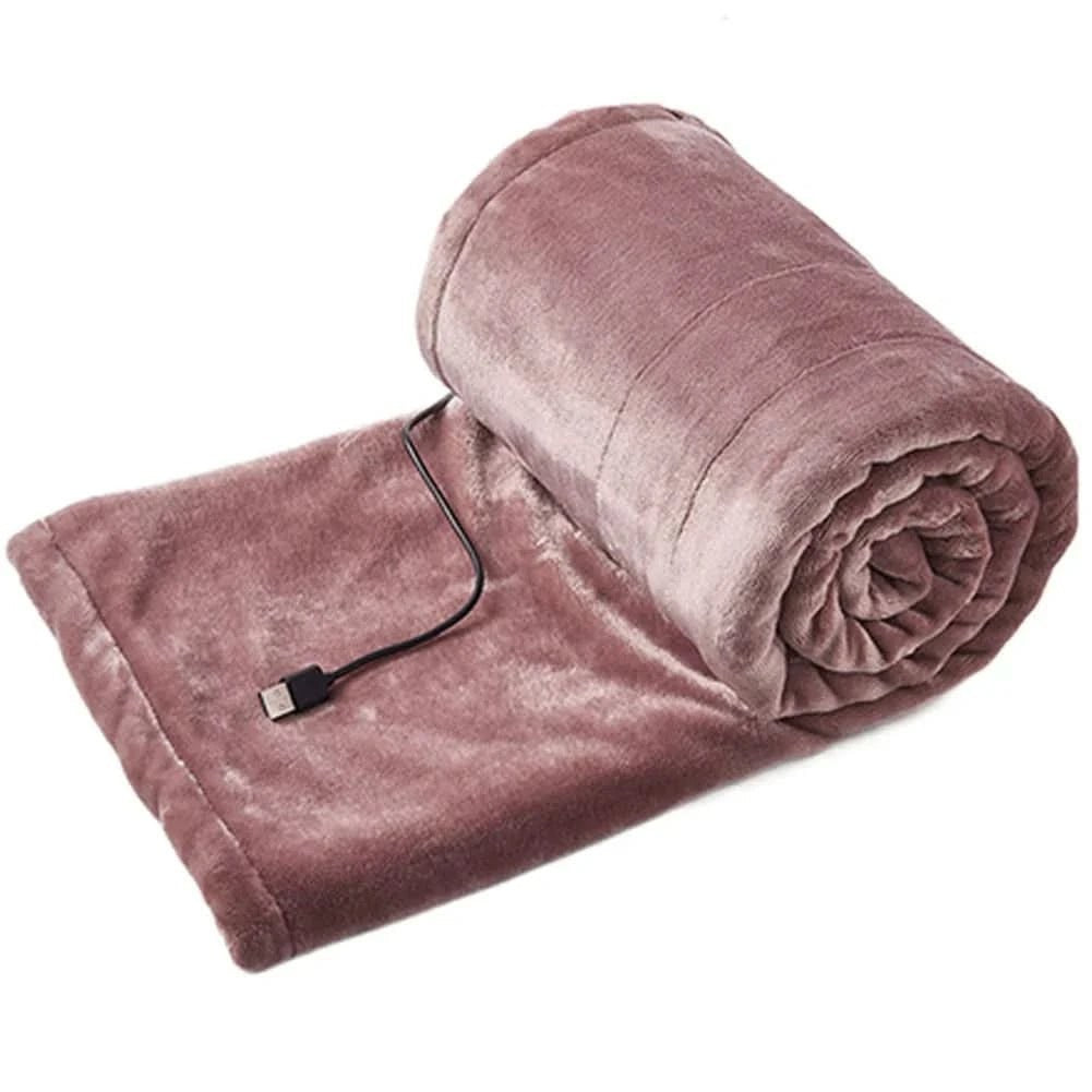 USB heated blanket draped over a lap - product photo 7