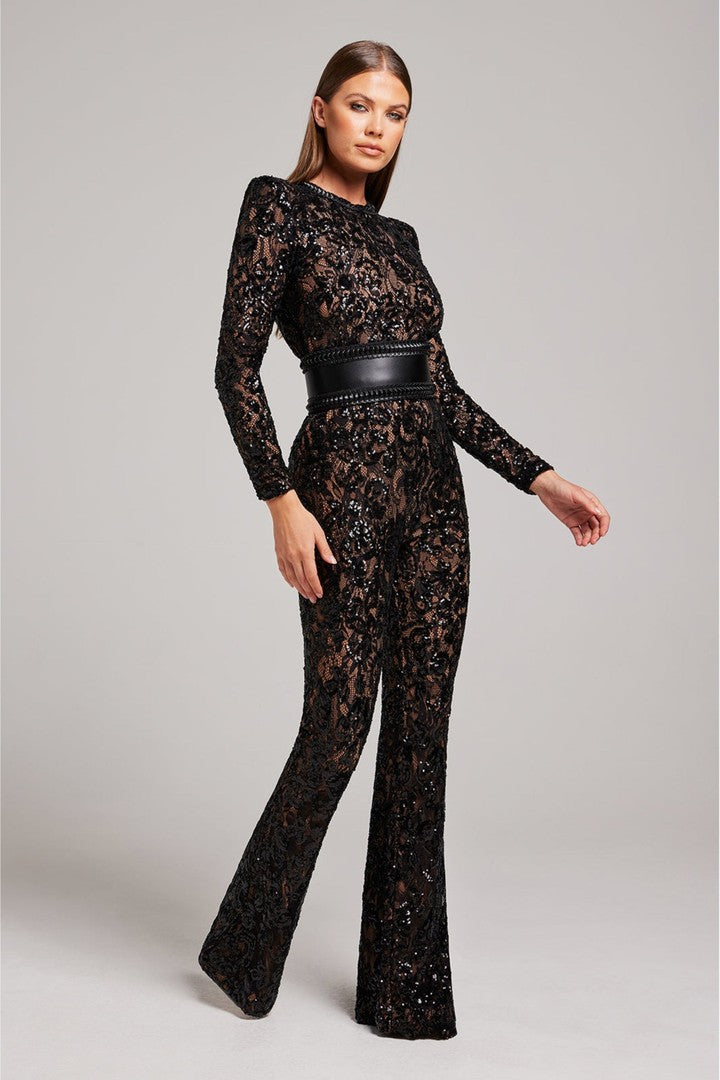 V-neck evening jumpsuit - product photo 2
