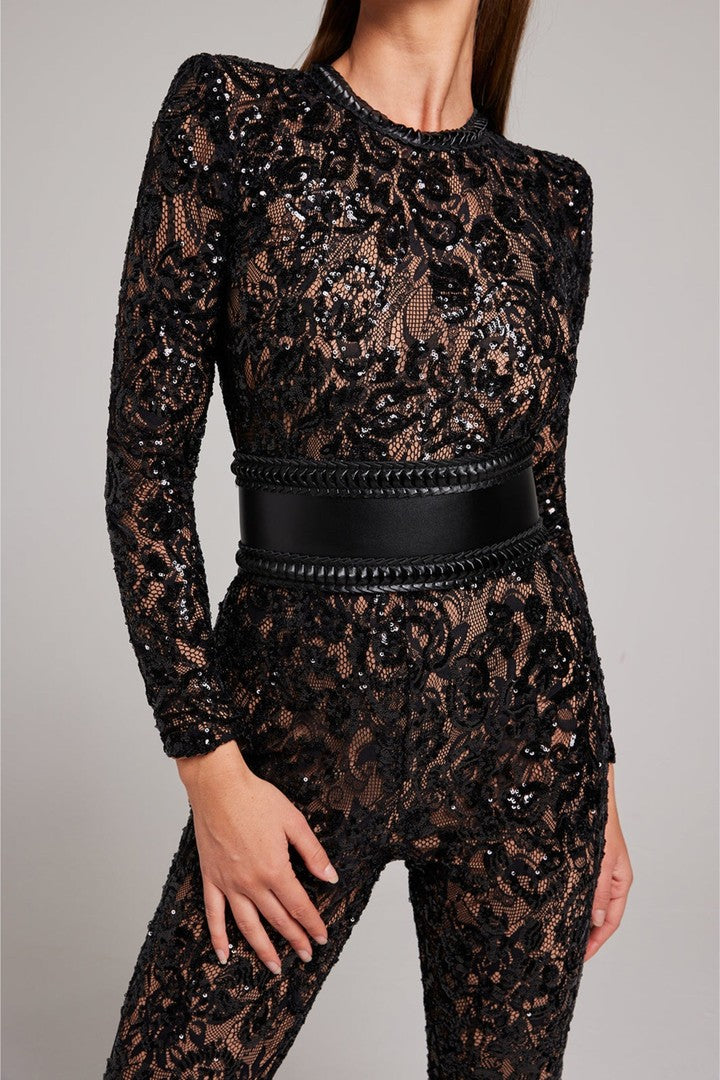 V-neck evening jumpsuit - product photo 5