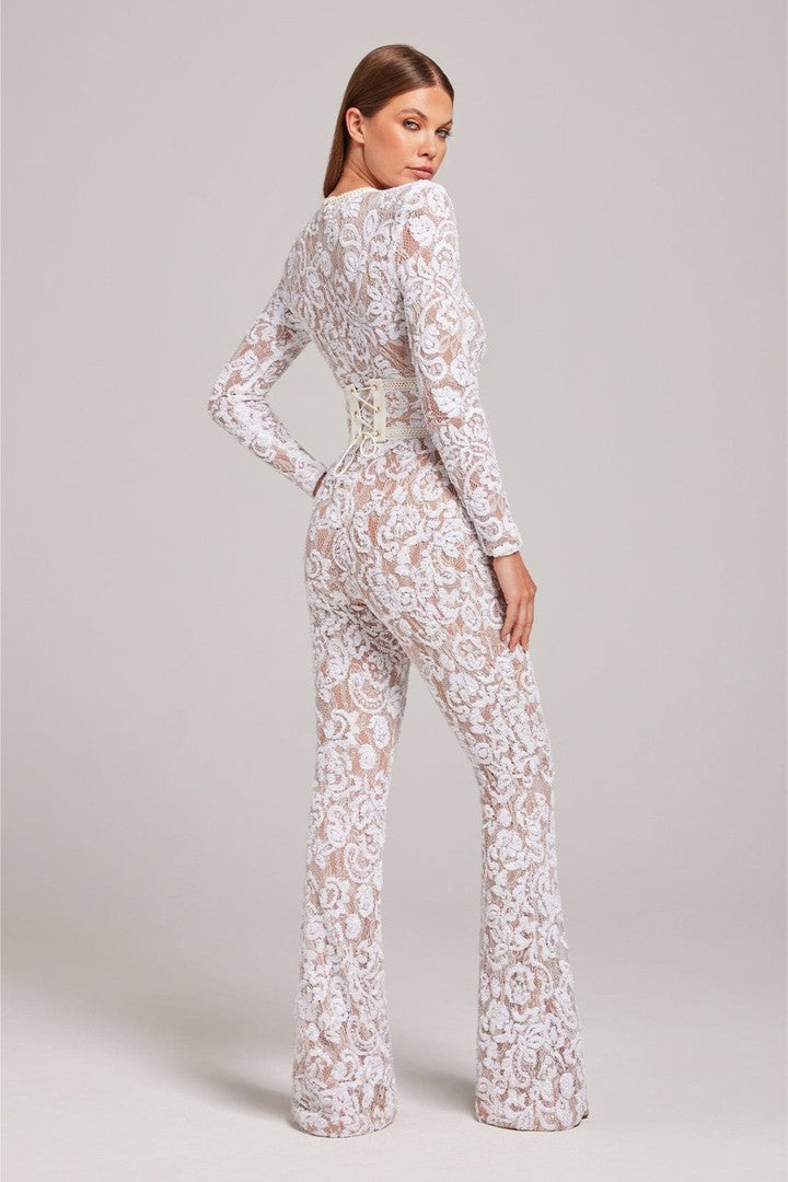 V-neck evening jumpsuit - product photo 8