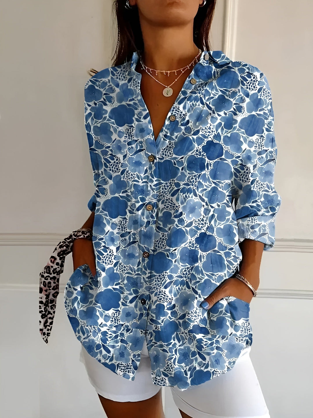 Aria | Women’s Stylish Long Sleeve Button-Down Shirt