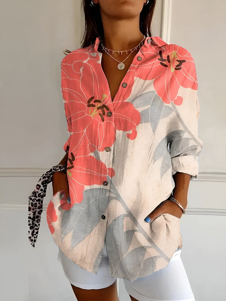 Aria | Women’s Stylish Long Sleeve Button-Down Shirt