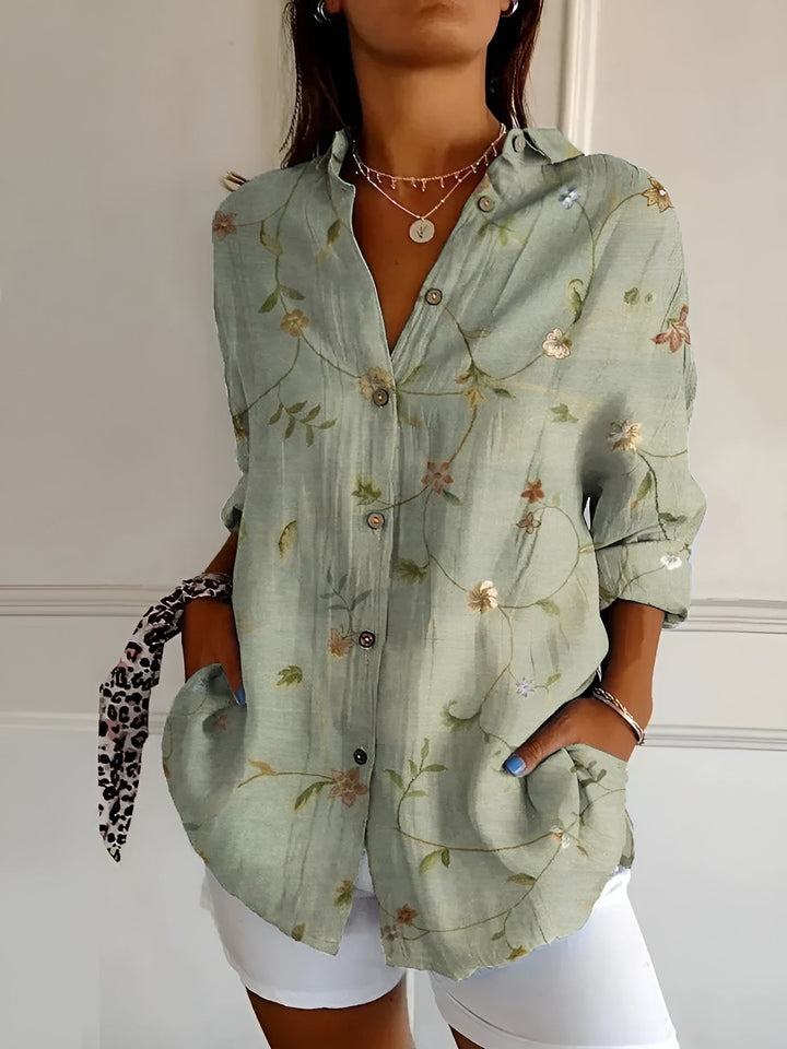 Aria | Women’s Stylish Long Sleeve Button-Down Shirt