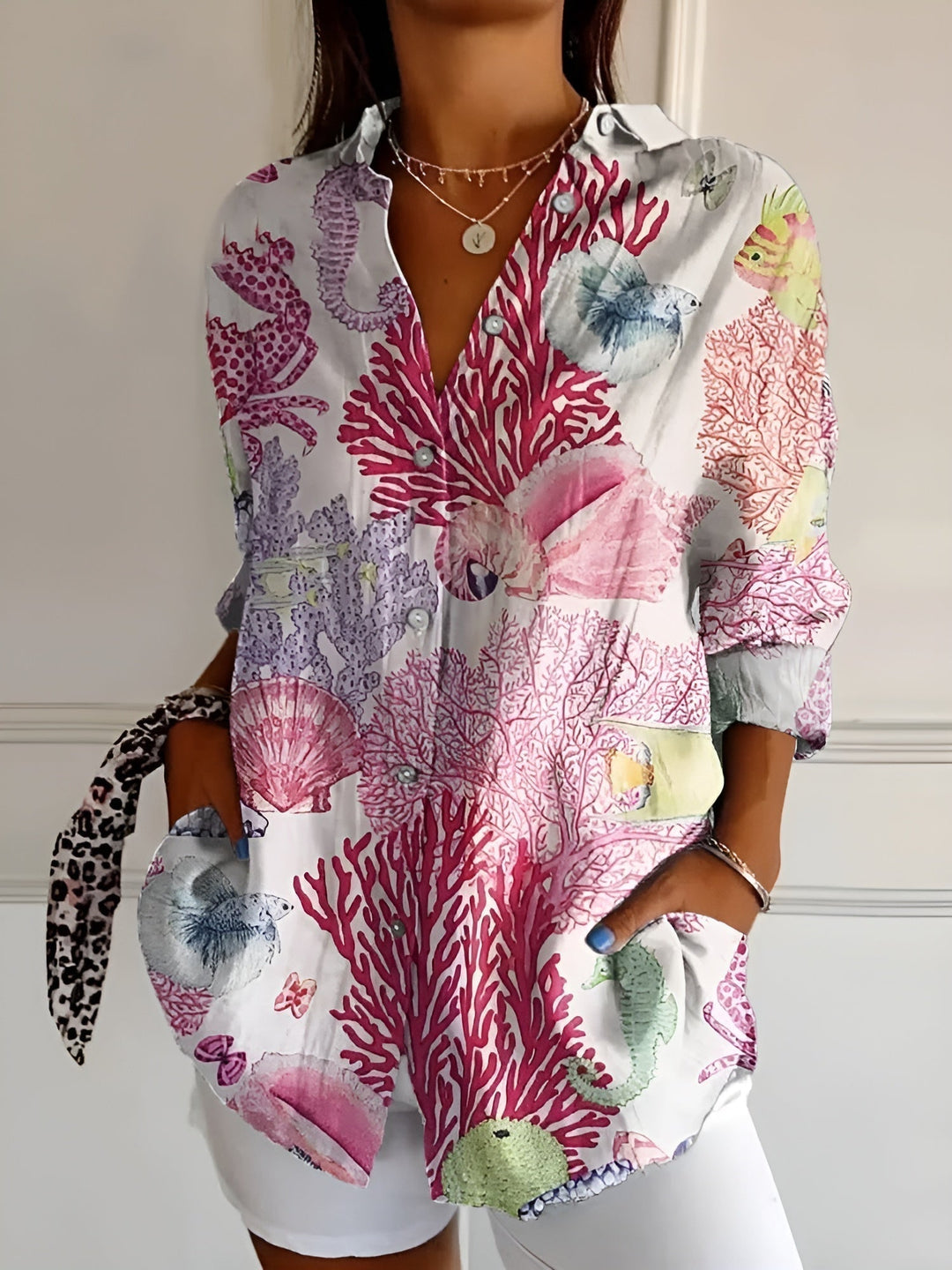 Aria | Women’s Stylish Long Sleeve Button-Down Shirt