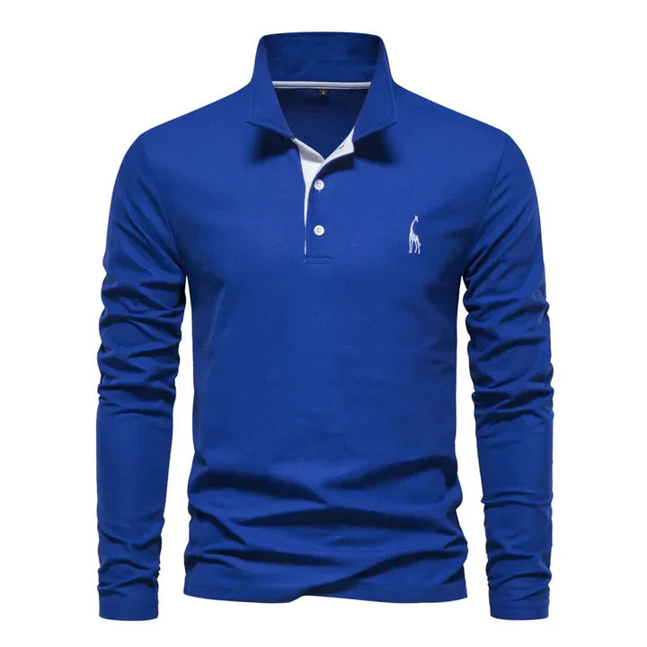 Caleb | Classic Long-Sleeve Polo Shirt for Men