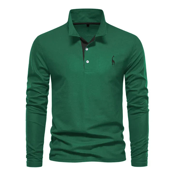 Caleb | Classic Long-Sleeve Polo Shirt for Men