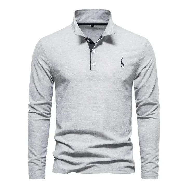 Caleb | Classic Long-Sleeve Polo Shirt for Men