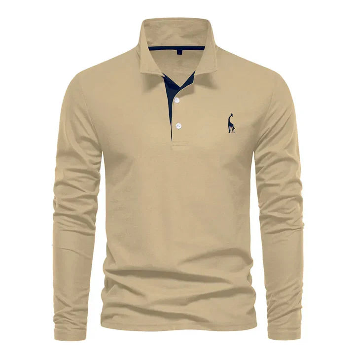 Caleb | Classic Long-Sleeve Polo Shirt for Men