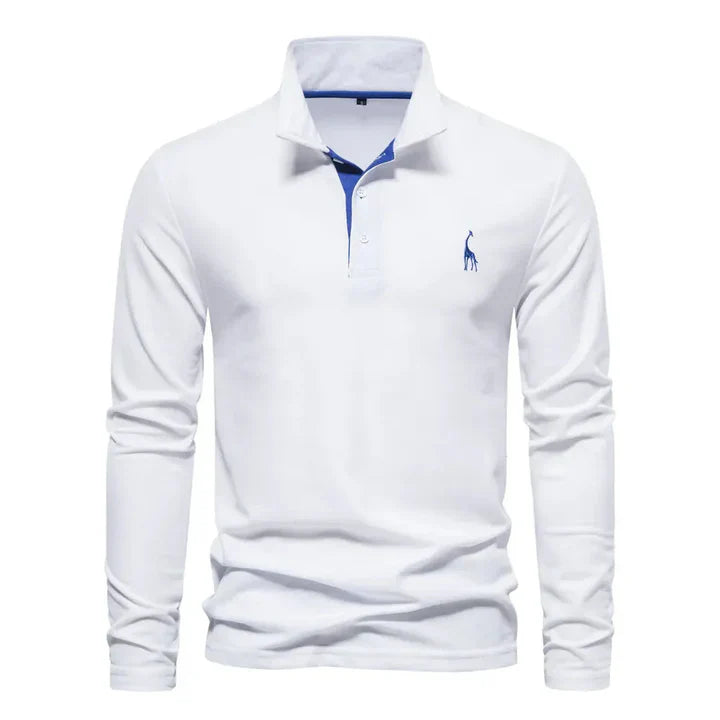 Caleb | Classic Long-Sleeve Polo Shirt for Men