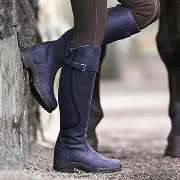 Isabella | Knee-High Women’s Boots With Buckle And Rugged Sole