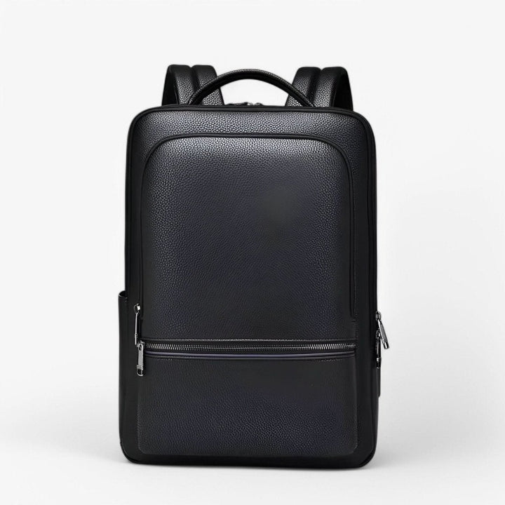Vegan leather laptop backpack with a USB charging port - product photo 14