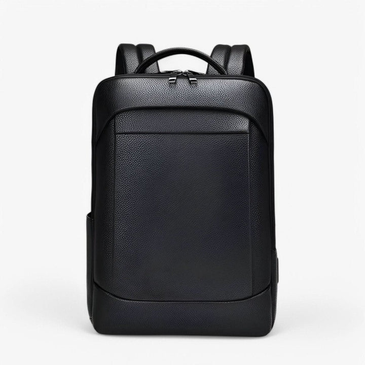 Vegan leather laptop backpack with a USB charging port - product photo 15