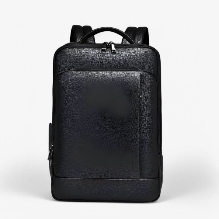 Vegan leather laptop backpack with a USB charging port - product photo 16
