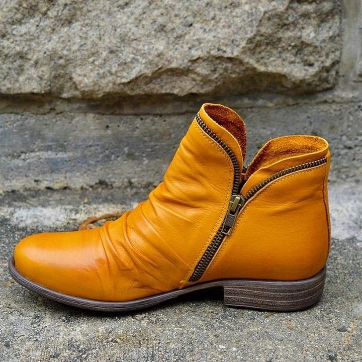 Zara | Women’s Autumn Leather Ankle Boots With Comfort Sole