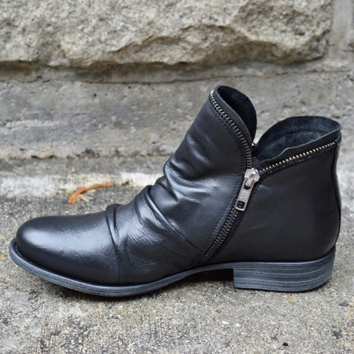Zara | Women’s Autumn Leather Ankle Boots With Comfort Sole
