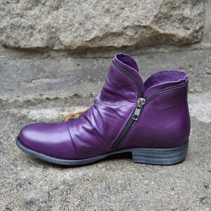 Zara | Women’s Autumn Leather Ankle Boots With Comfort Sole