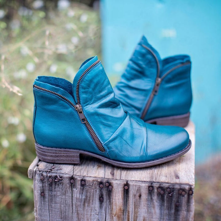 Zara | Women’s Autumn Leather Ankle Boots With Comfort Sole