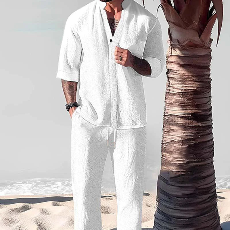 Ethan | Men’s Breathable Linen Relaxed Lounge Set