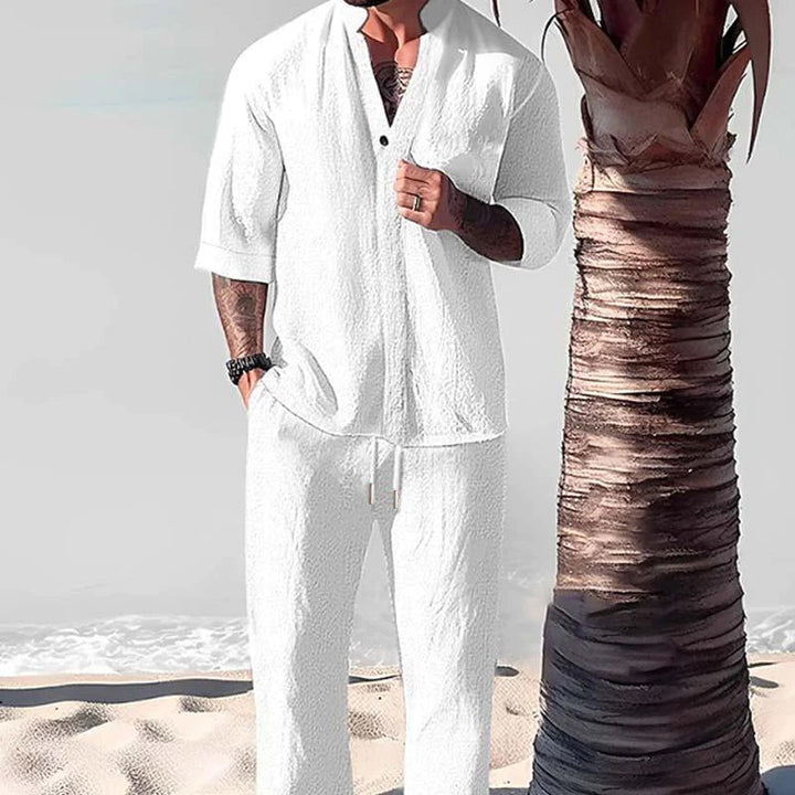 Ethan | Men’s Breathable Linen Relaxed Lounge Set